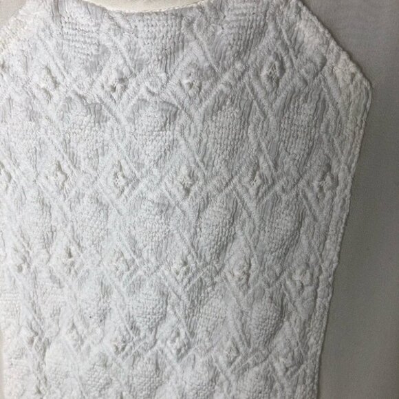 Tibi Cream Woven Front 100% Silk Sleeveless Shift Dress Size  4 - Picture 3 of 7